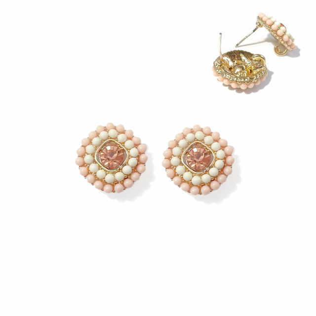 BASE CARAVANA ESMALTADA ROMBO - STRASS 17MM