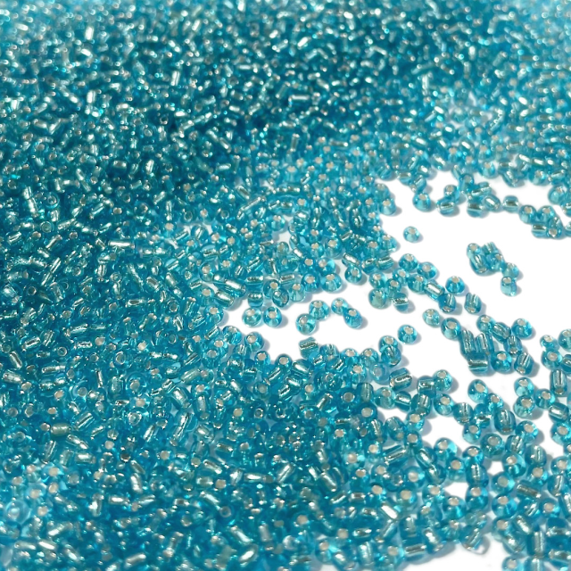 MOSTACILLAS 2X1.5MM PLATEADAS - CELESTE