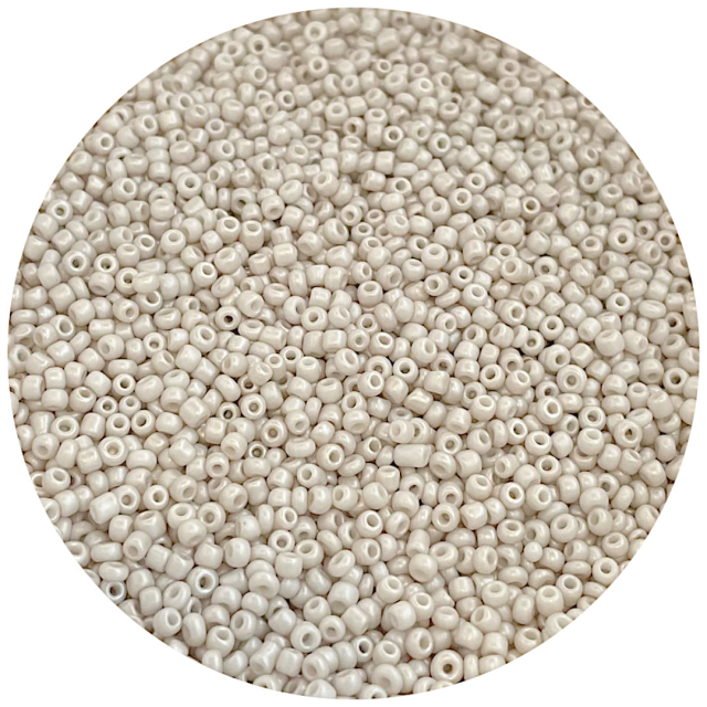 MOSTACILLAS 2X1.5MM PERLADAS - BEIGE/BLANCO