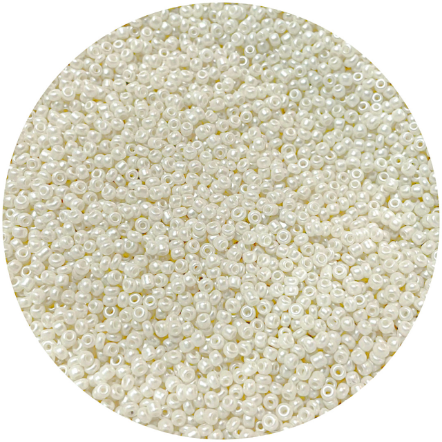 MOSTACILLAS 2X1.5MM PERLADAS - BLANCO/BEIGE