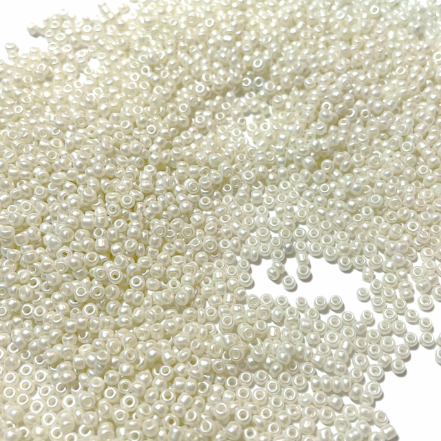 MOSTACILLAS 2X1.5MM PERLADAS - BLANCO/BEIGE