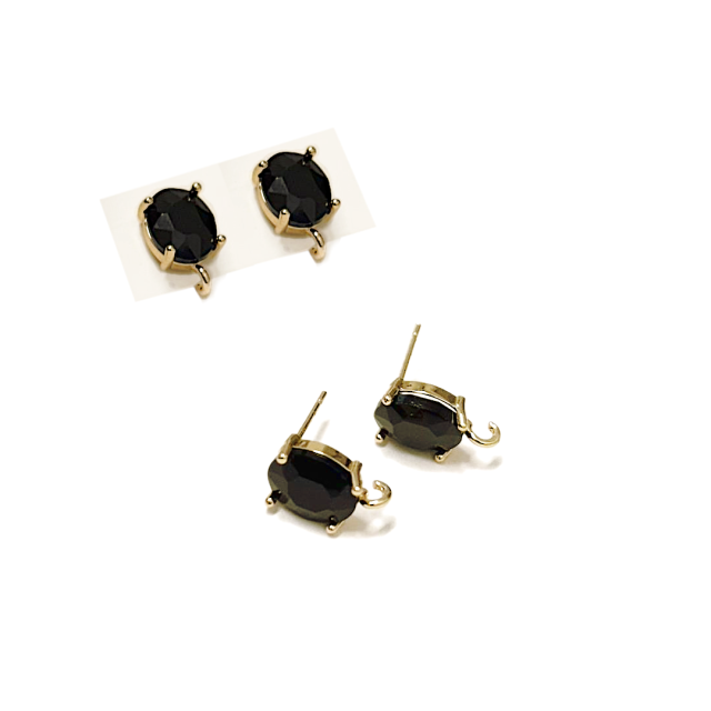 CARAVANA OVAL CRISTAL 10X8MM - ENGARCE DORADO