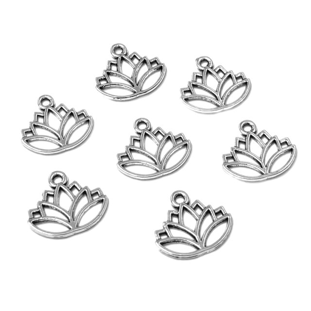 DIJE FLOR DE LOTO 1525 11X16MM