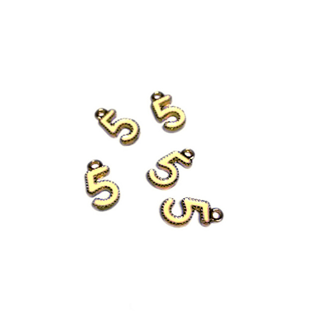 DIJE ESMALTADO NUMERO D137-12X8MM