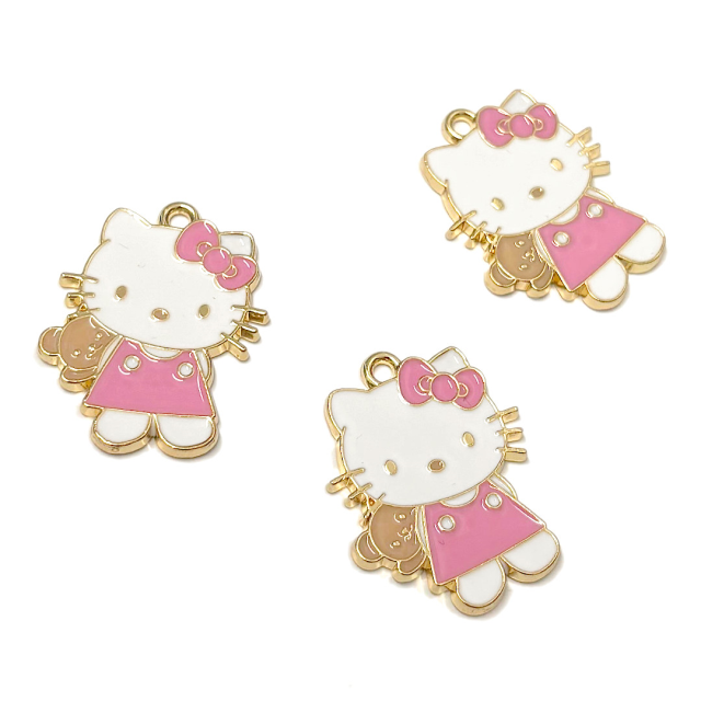 DIJE ESMALTADO PERSONAJE 28X22MM - HELLO KITTY