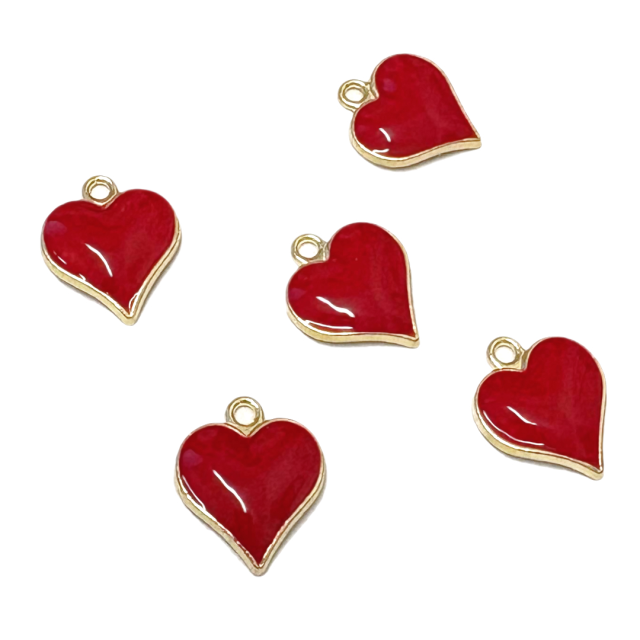 DIJE ESMALTADO CORAZON 16MM