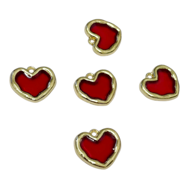 DIJE ESMALTADO CORAZON 14X17MM