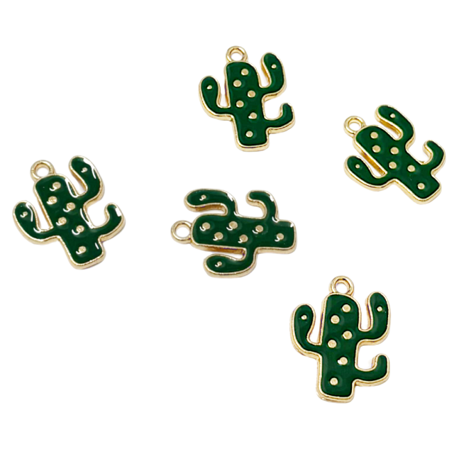 DIJE ESMALTADO FLOR CACTUS 18X15MM