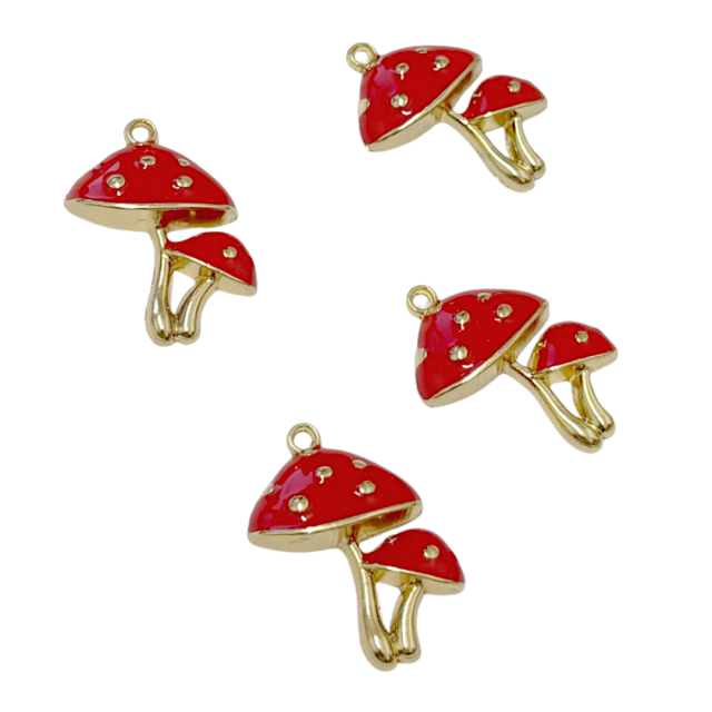 DIJE ESMALTADO FL HONGO 23X21MM