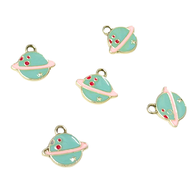 DIJE ESMALTADO AR PLANETA - UNIVERSO 10X14MM