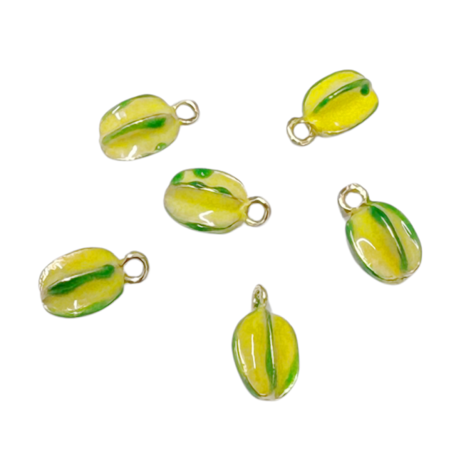 DIJE ESMALTADO FRUTA 11X8MM - AMARILLA
