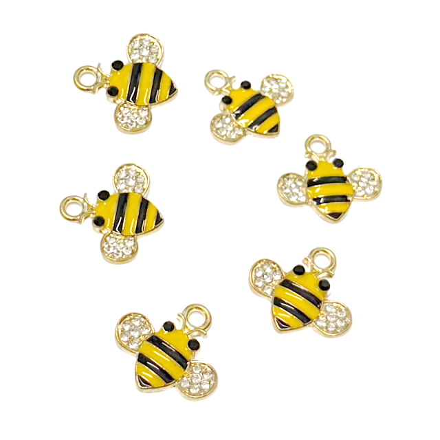 DIJE ESMALTADO ABEJA 12X18MM