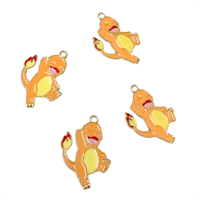 DIJE ESMALTADO POKEMON 28X22MM - CHARMANDER