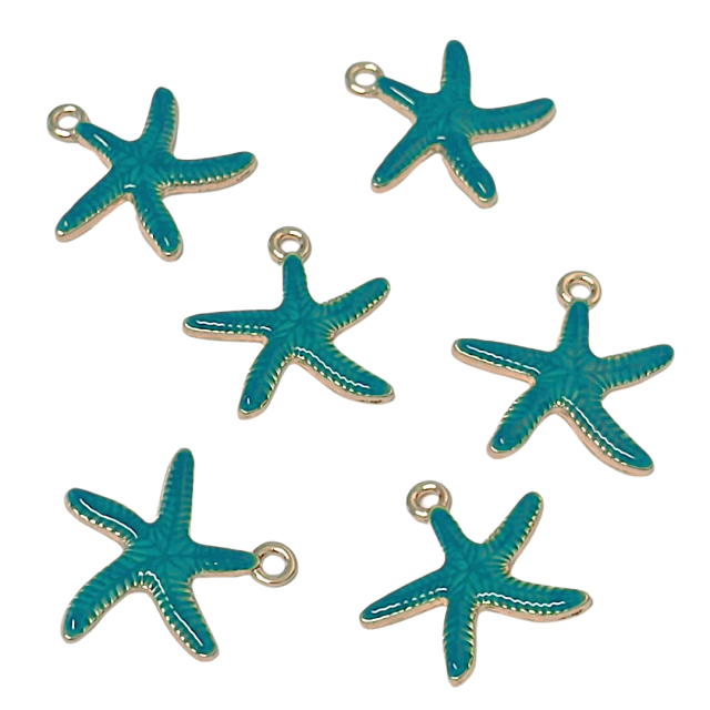 DIJE ESMALTADO ESTRELLA DE MAR 21X24MM