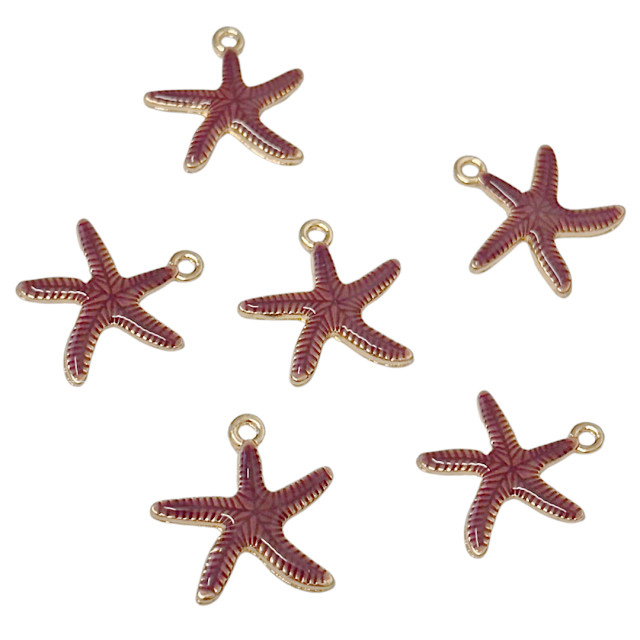 DIJE ESMALTADO ESTRELLA DE MAR 21X24MM