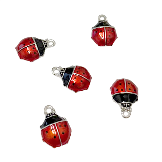 DIJE ESMALTADO SAN ANTONIO - MARIQUITA 16X14MM (PLATEADO)