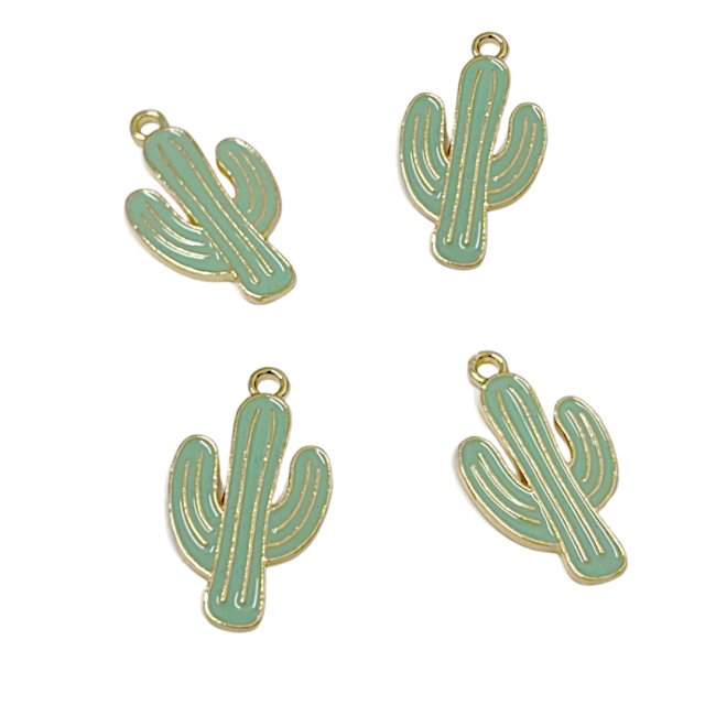 DIJE ESMALTADO FLOR CACTUS 23X15MM