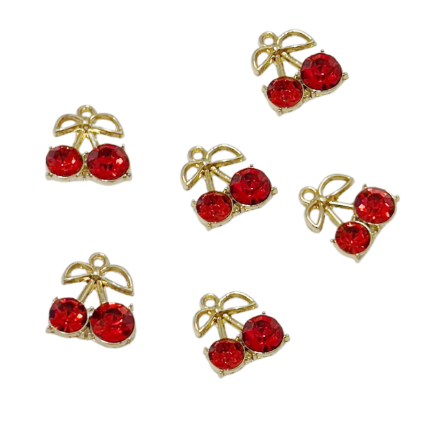 DIJE ESMALTADO FRUTA CEREZA 15MM