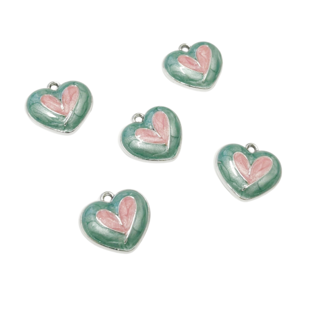 DIJE ESMALTADO CORAZON 15X18MM