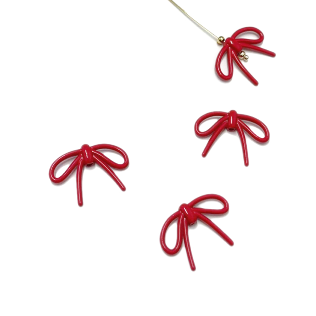 DIJE ESMALTADO MOÑA 19X26MM - ROJO (SEPARADOR)