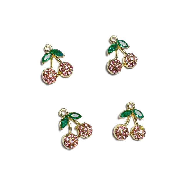 DIJE STRASS FRUTA CEREZA 15MM