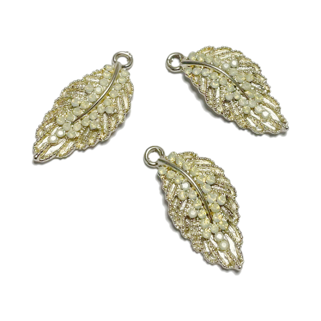 DIJE STRASS FL HOJA 30X16MM