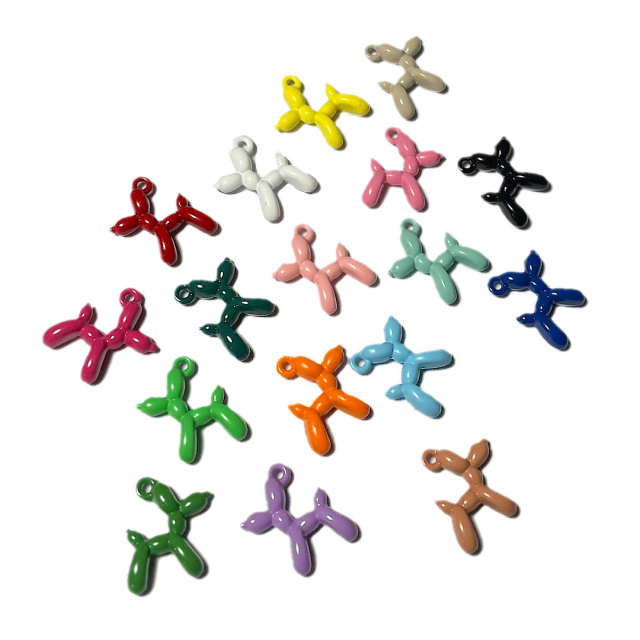 DIJE ESMALTADO PERRO GLOBO 17X15MM - SURTIDOS