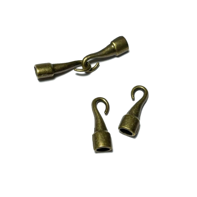 TERMINAL GANCHO 22MM - PIEZAS ABIERTAS (AGUJERO INT 5X3MM)