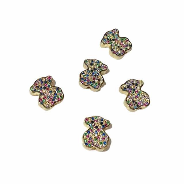 DIJE OSO - OSITOS 14X11MM - BAÑO DE ORO