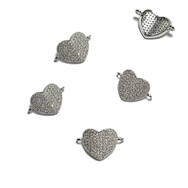 DIJE CORAZON 15X14MM - BAÑO DE RODIO (SEPARADOR)