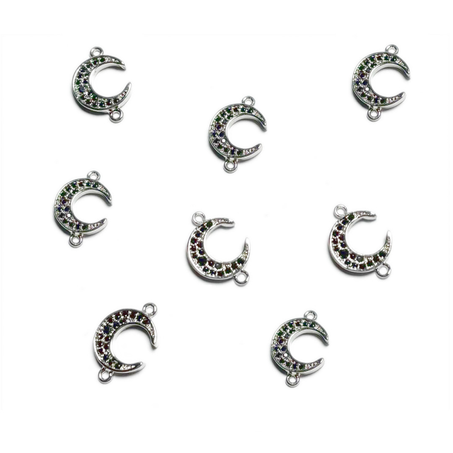 DIJE LUNA 11X11MM - BAÑO DE RODIO (SEPARADOR)