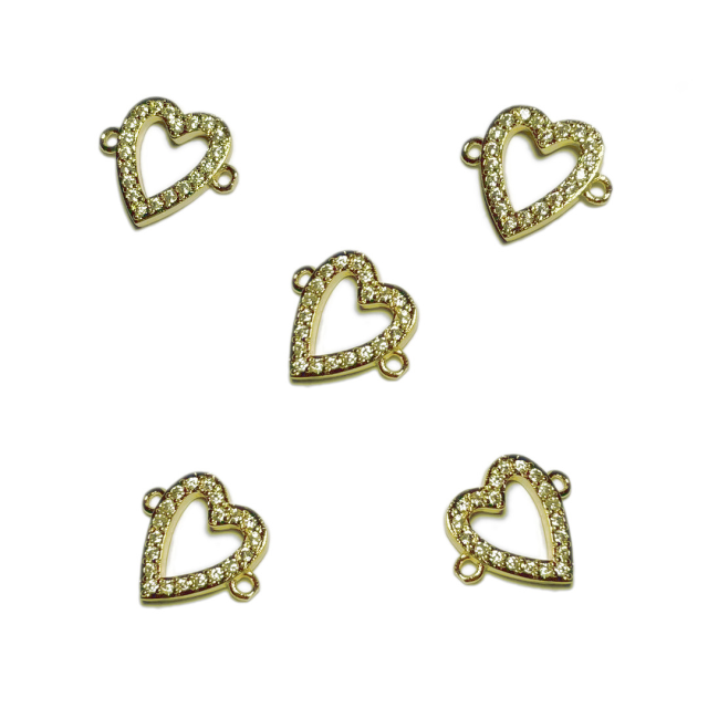 DIJE CORAZON 14X12MM - BAÑO DE ORO (SEPARADOR)