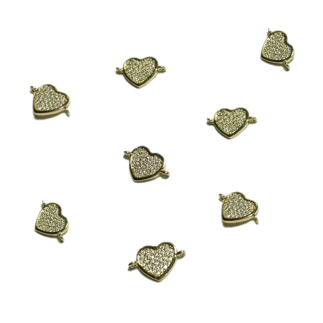 DIJE CORAZON 11X10MM - BAÑO DE ORO (SEPARADOR)