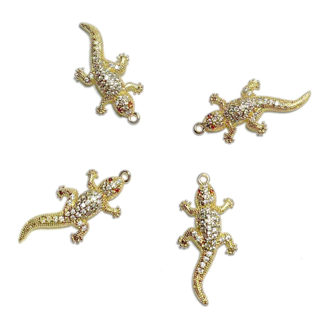 DIJE LAGARTIJA 29X15MM - BAÑO DE ORO