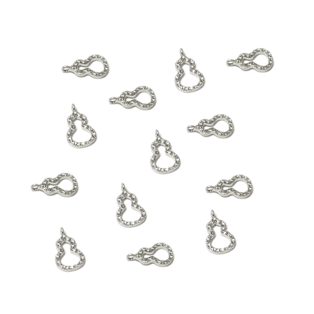 DIJE FRUTA PERA 11X8MM - BAÑO DE RODIO