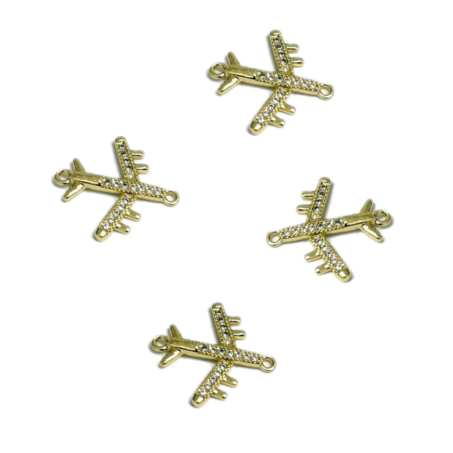 DIJE AVION 15X17MM - BAÑO DE ORO