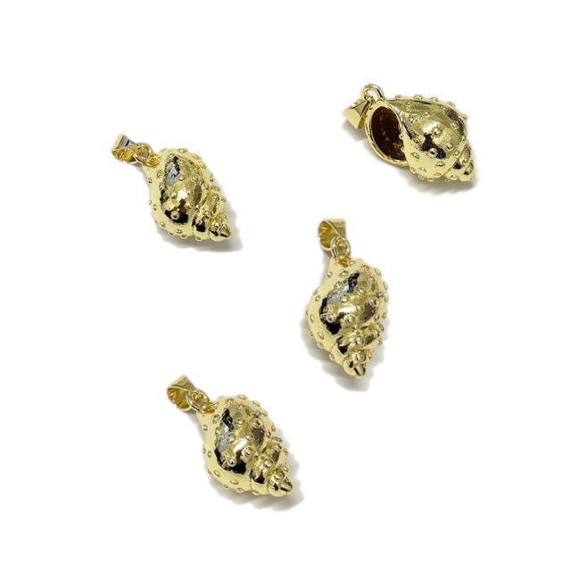 DIJE CARACOL - BUZIO 18X14MM - BAÑO DE ORO (MAR)