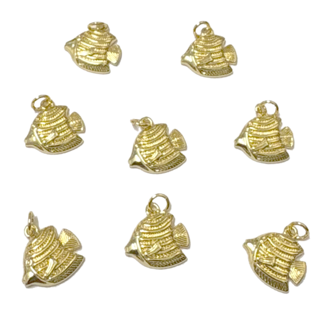 DIJE PEZ 13X16MM - BAÑO DE ORO (MAR)