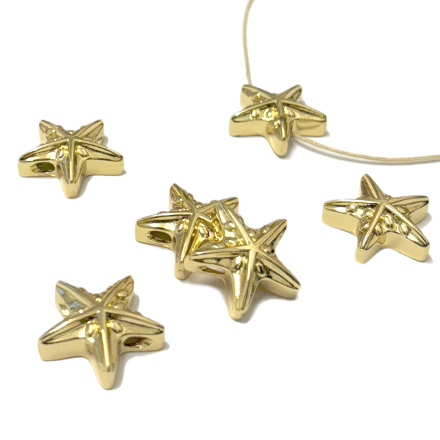 DIJE ESTRELLA DE MAR 22MM - BAÑO DE ORO (SEPARADOR)