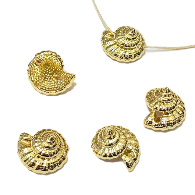 DIJE CARACOL 18X20MM - BAÑO DE ORO  (SEPARADOR) (MAR)