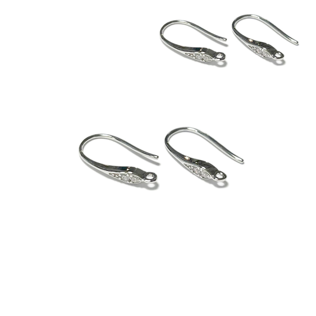 BRISURA - ANZUELO CARAVANA 16X3MM - BAÑO DE RODIO