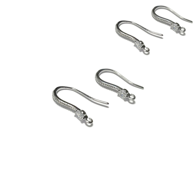 BRISURA - ANZUELO CARAVANA 16X3MM - BAÑO DE RODIO