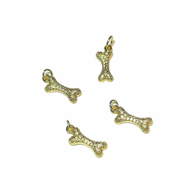 DIJE P.HUESO - PERRO 17X8MM - BAÑO DE ORO