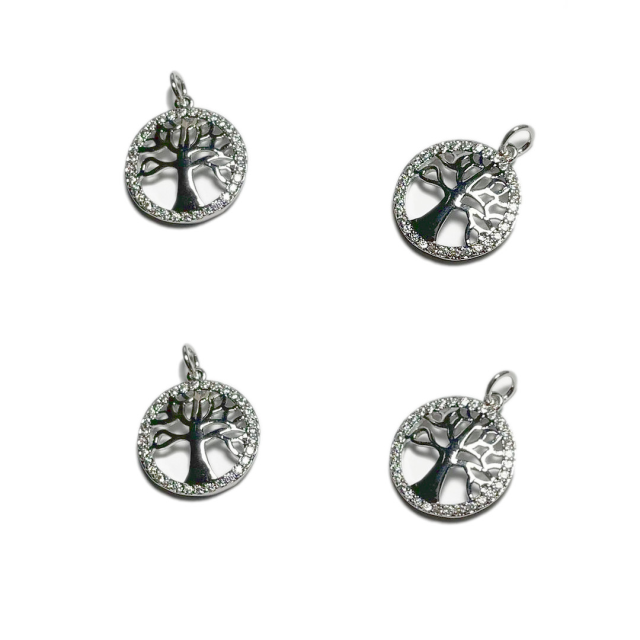 DIJE ARBOL 16MM - BAÑO DE RODIO