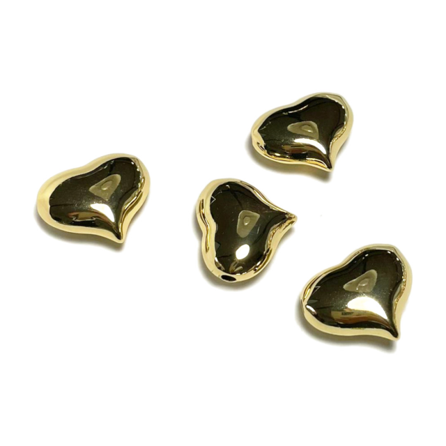 DIJE CORAZON 25X21MM GORDITO - BAÑO DE ORO (SEPARADOR)