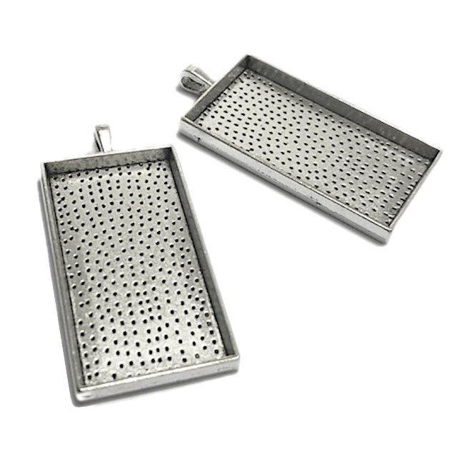 BASE MEDALLA RECT 2418 50X28MM (48X25MM INT)  - PARA RESINA