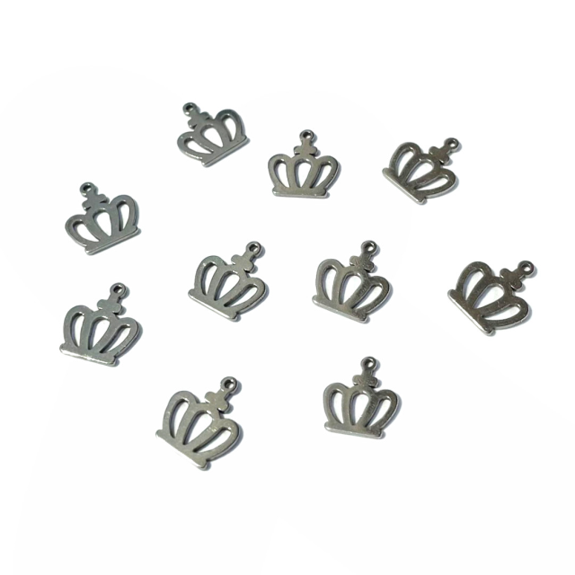 DIJE CORONA 10MM - ACERO