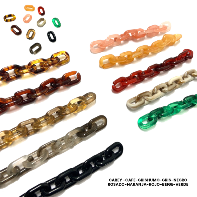 CADENA DERECHA #A122 (3X14X10MM) -ACRILICO