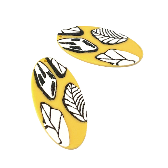 DIJE OVAL ACRILICO 49X24MM