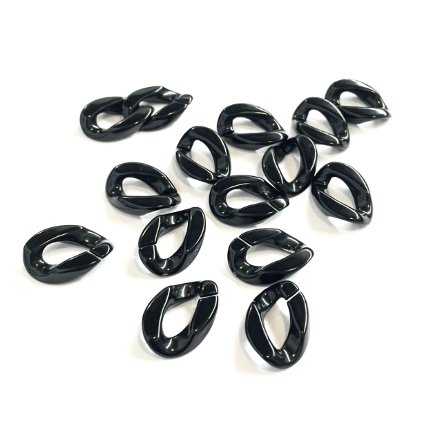 CADENA GRUME (5X23X17MM) NEGRO - ACRILICO